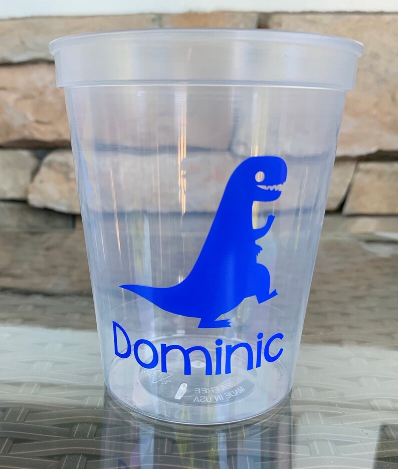 Dinosaur Party Cups Reusable 16oz party cups option to add Etsy
