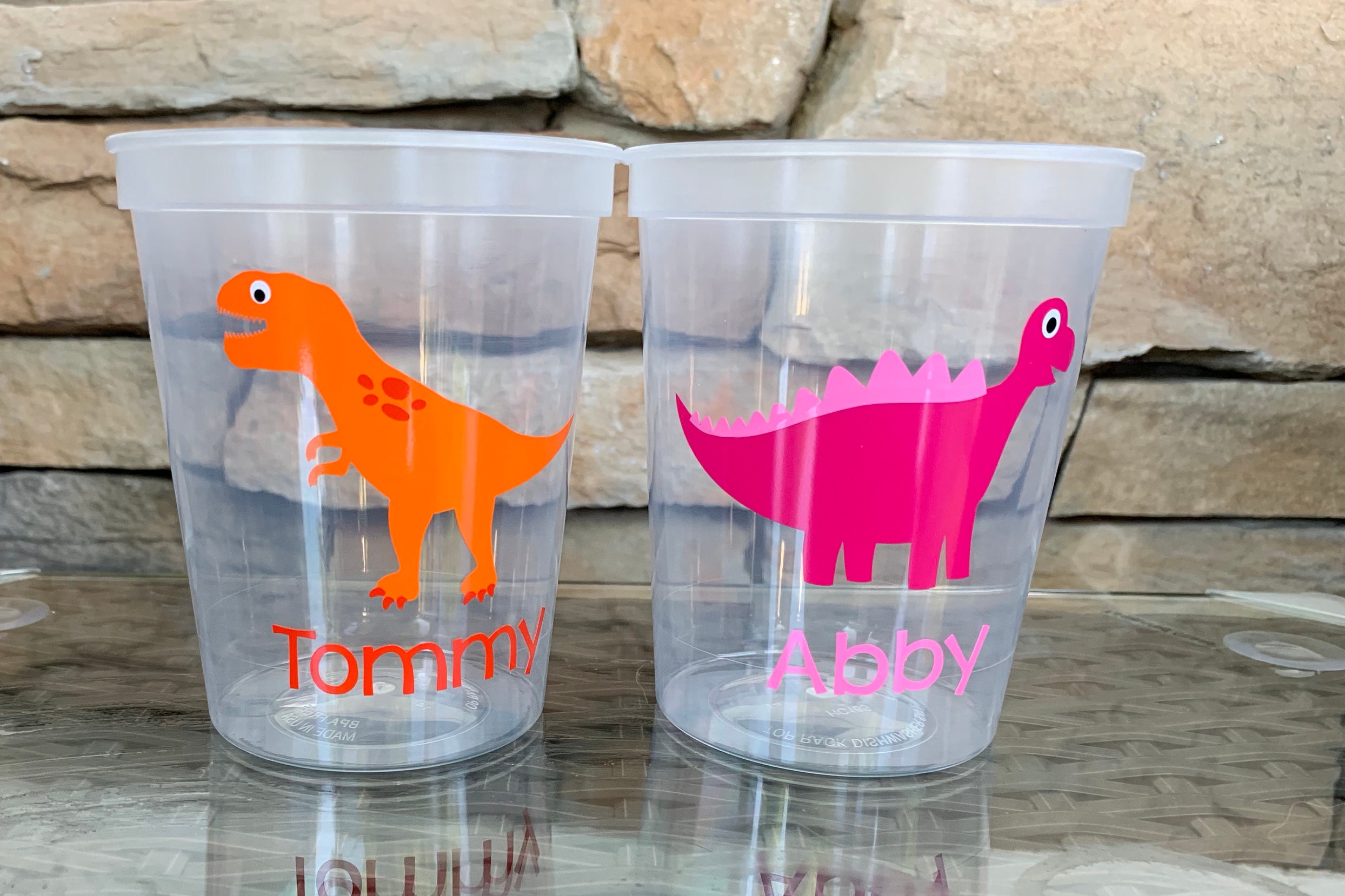 Dinosaur Party Cups Reusable 16oz party cups option to add Etsy