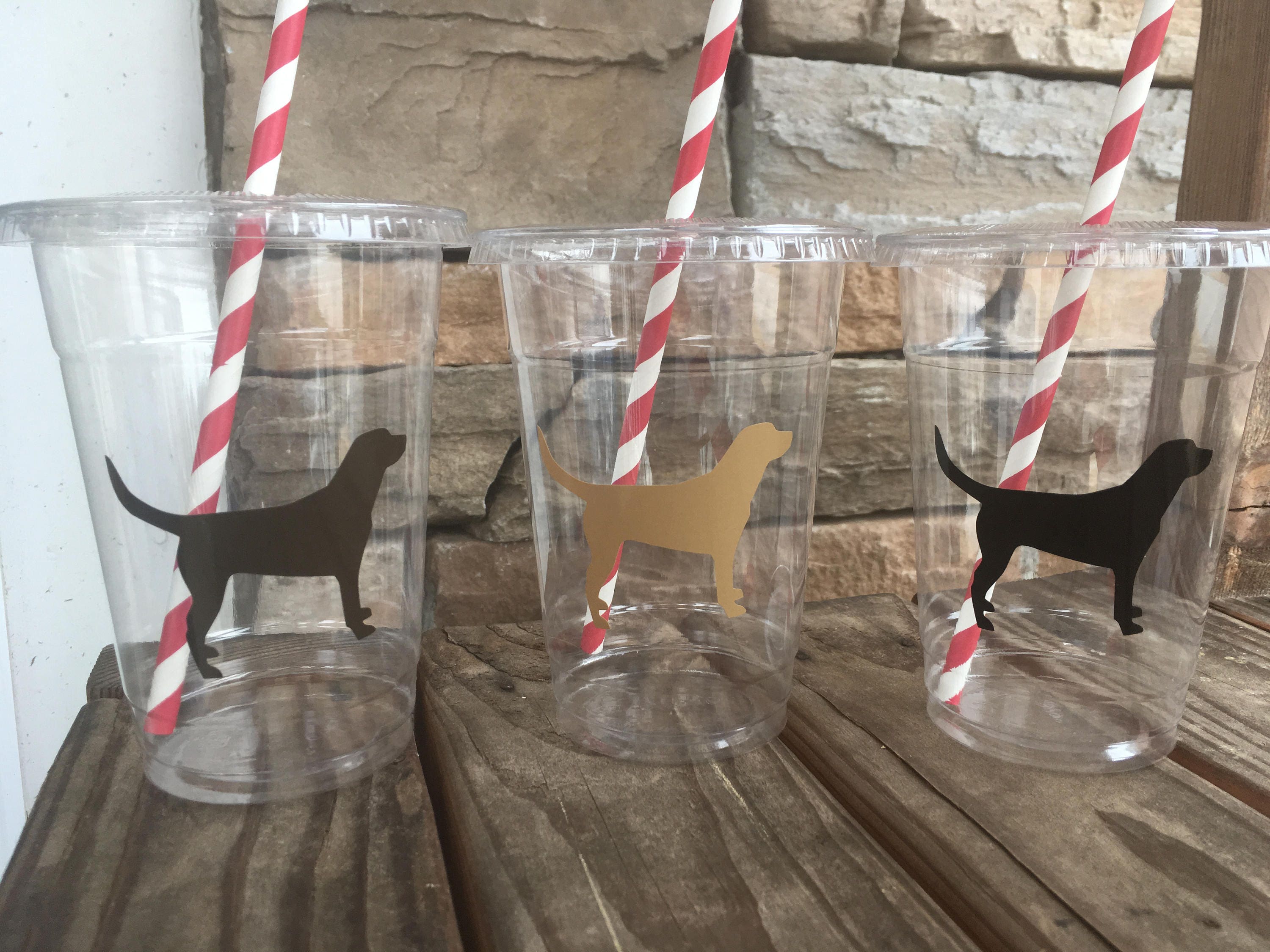 Dog Party Cups with lids and strawsparty cups 16oz and 12oz Etsy