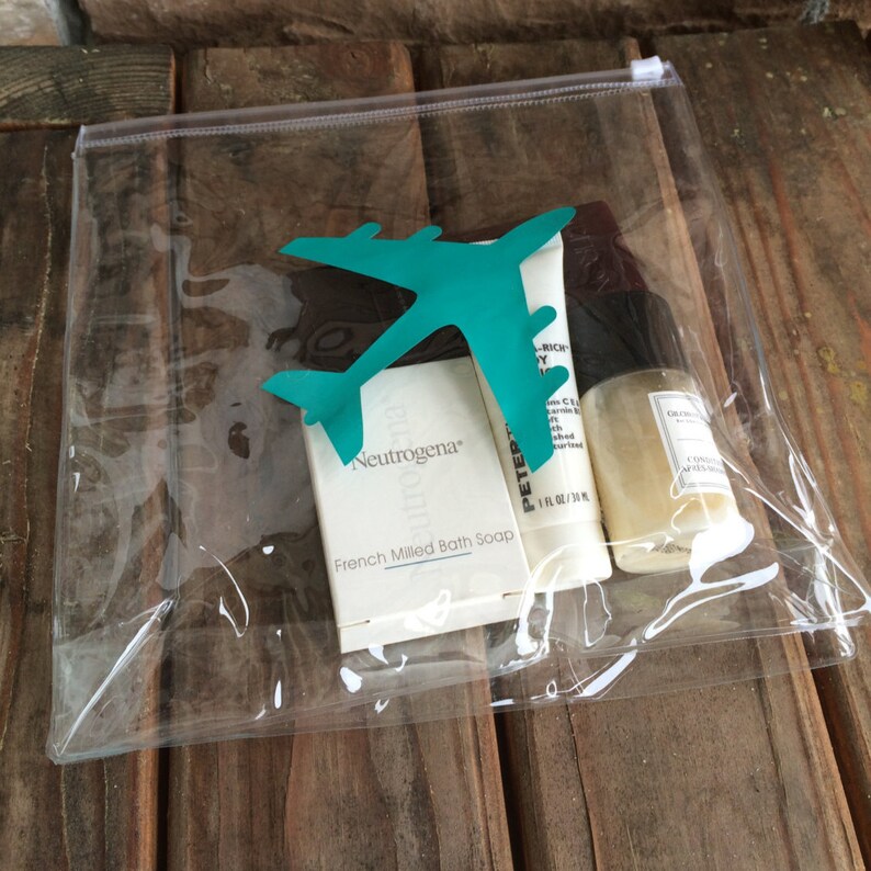 Clear Vinyl Travel Bag Clear Airplane Travel Bag Clear Etsy