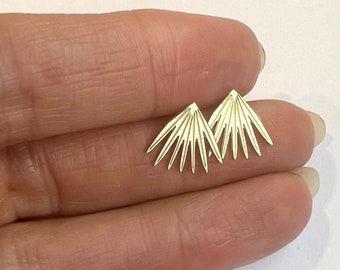 Thorn Studs, Palm Leaf Tree Earrings, Sun Stud Earrings