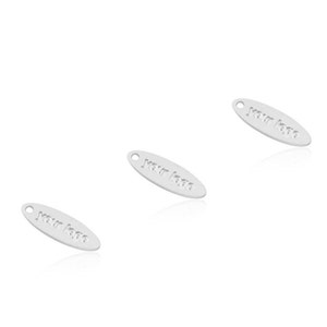 Silver Logo Tags, 50 pcs, Custom Logo Tags, Oval Engraved Tags, Logo Jewelry Tags, Necklace Tags, Personalized Tags, Jewelry Branding Tags