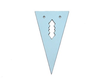 Blue Triangle Pendant, 1 Pc Tribal Boho Triangle, FORMICA Jewelry, Geometric Pendant, Jewelry Making, Laser Cut, Wood Pendant, Pastel Blue