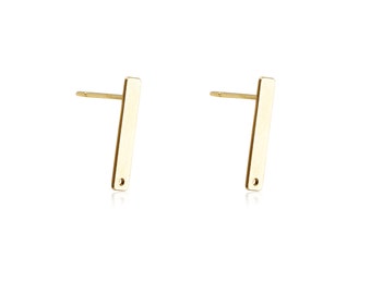Minimalistische Bar Ohrstecker, Gefaltete Ohrstecker, Gold Minimalist Ohrringe, Bar Ohrringe, Gold Ohrstecker, Moderne Ohrringe, Minimalist Schmuck