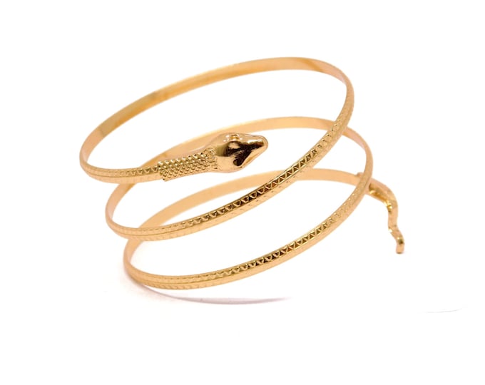 Snake Arm Cuff Gold Snake Bracelet Snake Arm Band Open Cuff Etsy