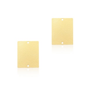Gold Rectangle Pendant, 2 Pc, Rectangle Charm, Rectangle Connector, Gold Rectangle, Geometric Jewelry, Geometric Pendant, Wholesale charm