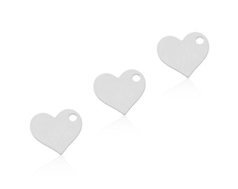 Silver Heart Charm, 3 Pcs, Small Heart Charm, Silver Heart Pendant, Tiny Heart Pendant, Laser Cut Findings, Silver Plated Charm, Heart Charm
