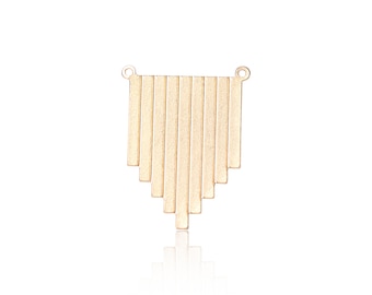 Art Deco Fan Pendant, 1Pc, Gold Art Deco Fan, Jewelry Making, Laser Cut Pendant, Unique Jewelry Findings, Art Deco Jewelry