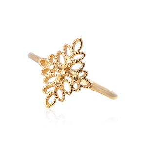 Gold Lace Ring, Gold Filigree Ring, Rhombus Ring, Diamond Lace Ring Wholesale Gold Ring, Wholesale Jewelry Supplies