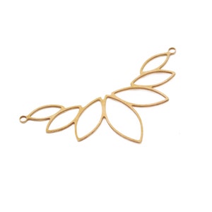 Brass Lotus Pendant, 1 Pc, Large Lotus Pendant, Big Lotus Connector, Large Flower Pendant, Floral Raw Brass Pendant, Laser Cut Findings
