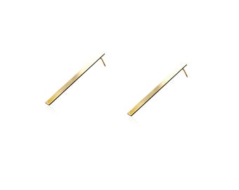 Gold Bar Ohrringe, Linie Bar Ohrringe, Bar Ohrstecker, Gold Ohrstecker, minimalistische Ohrstecker, Gold Post Ohrringe, Gold Bar Ohrstecker
