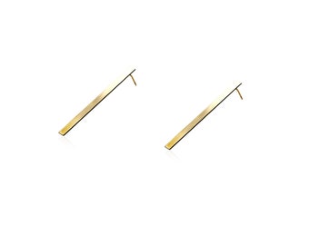 Gold Bar Earrings, Line Bar Earrings, Bar Stud Earrings, Gold Stud Earrings, Minimalist Stud Earrings, Gold Post Earrings, Gold Bar Studs