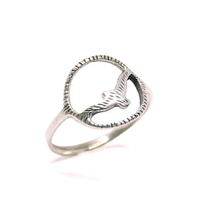 Silver Bird Ring, 925 Sterling Silver Ring, Bird Circle Ring, Silver Seagull Ring, Wholesale Rings, Wholesale Jewelry Supplies, Trendy Ring