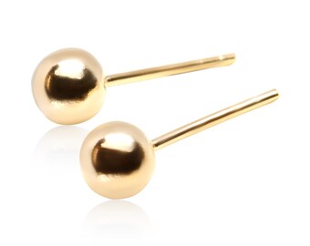 Gold Filled Dot Studs Earrings, 1 Pair, Tiny Ball Stud Earrings, Wholesale Stud Earrings