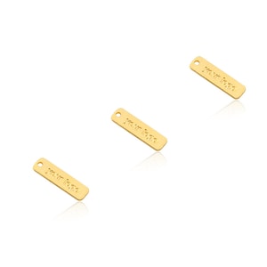 Both sides Gold Logo Tags, 100 Pcs