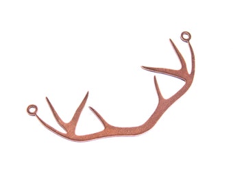 Antique Copper Antler Pendant, 1 Pc, Deer Antler Pendant, Elk Deer Pendant, Large Antler Pendant, Laser Cut Pendant, Steampunk Pendant