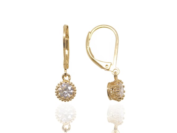 Crown Crystal Earrings, Gold Crystal Earrings, Wedding Dangle Earrings, Diamond Earrings, Wholesale Earrings , Goldie Jewelry Supplies