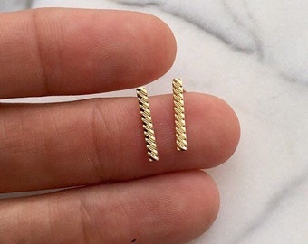 Gold Bar Ohrringe, Linie Bar Ohrringe, Bar Ohrstecker, Gold Ohrstecker, minimalistische Ohrstecker, Gold Post Ohrringe, Gold Bar Ohrstecker