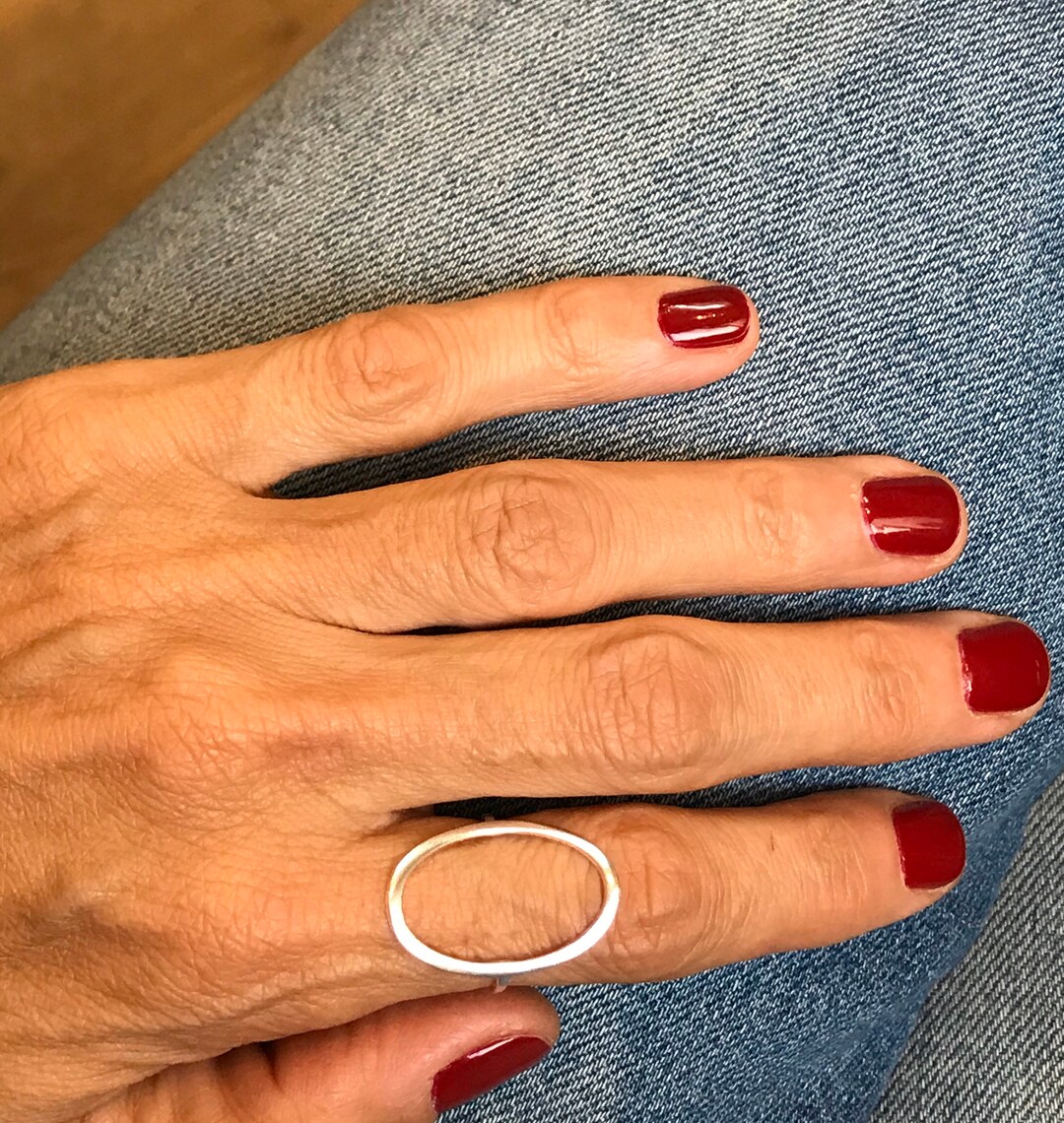 Silver Oval Ring, Vermil Gold Oval Ring, Halo Oval Ring, Wholesale Oval