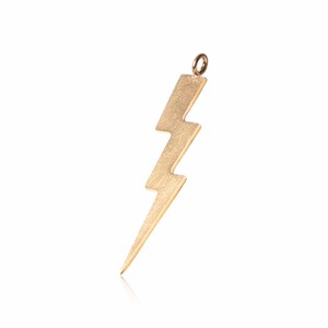 Lightning Pendant, 1 Pc, Gold Lightning  Charm, Geometric Charm, Art Deco Pendant, Laser Cut Findings, Jewelry Supplies