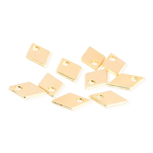 Rhombus Charms, 10 PCS,  Raw Brass Diamond, Tiny Pendant, Geometric Pendant, Minimalist Jewelry, Laser Cut Jewelry, Wholesale Charm