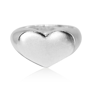 925 Sterling Silver Heart Ring, Heart Gold Ring, Signet Heart Ring, Wholesale Coin Ring, Wholesale Jewelry Supplies, Silver Jewelry