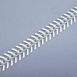 Fish Bone Chain, Silver Plated Chain, 1 Foot 11mm, Industrial Silver Chain, Jewelry Making Supplies, Necklace Bracelet Findings