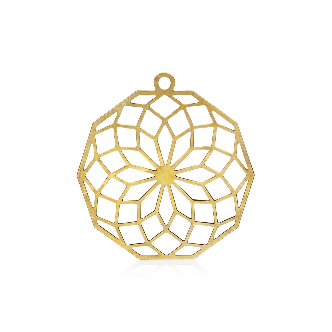 Karma Mandala Pendant, Yoga Pendant, Sacred Geometry Jewelry, Gold ...