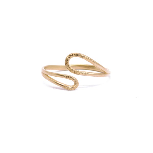 Raw Brass Drops Ring, Drops Band Ring, Open Drops Ring, Gold Drops Ring, Adjustable Gold Ring, Drops Midi Ring, Silver Plated Ring