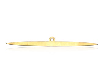 Gold Bar Pendant, 1 PC, Long Bar Pendant, Thin Bar Pendant, Skinny Bar Charm, Gold Line Charm, Silver Bar Connector, Laser Cut Pendant