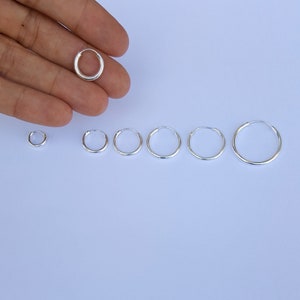 Sterling Silver 2 mm Hoop Earrings, 1 pair, Silver hoop, Tiny hoop Earrings, Wholesale Silver Earring, Earring Supply