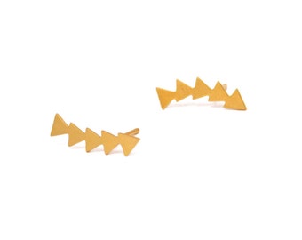 Gold Triangles Earring, 1 Pc, Ear Climber Earring, Triangle Ear Crawler,  Laser Cut Geometric Jewelry, Ear Crawler Earring, Goldie Supplies