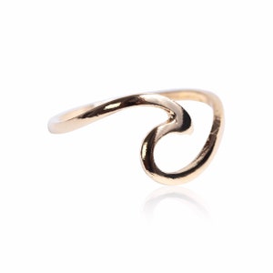 Anillo de onda de oro, banda de onda de onda, anillo de ola de plata, suministros de joyería al por mayor