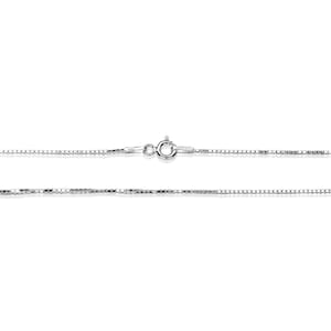 May include: A silver chain necklace with a lobster clasp.