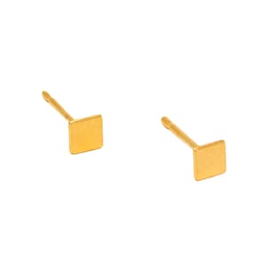Tiny Square Earring, 1 Pair, Gold Square Studs, Square Stud Earrings, Geometric Jewelry, Laser Cut, Square Post Earrings, Wholesale Jewelry