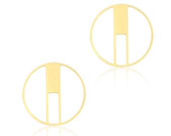Gold Round Pendant, 2Pcs, Gold Circle Charm, Circle Connector, Gunmetal Minimal Pendant, Gold Circle Pendant, Laser Cut Antique Findings