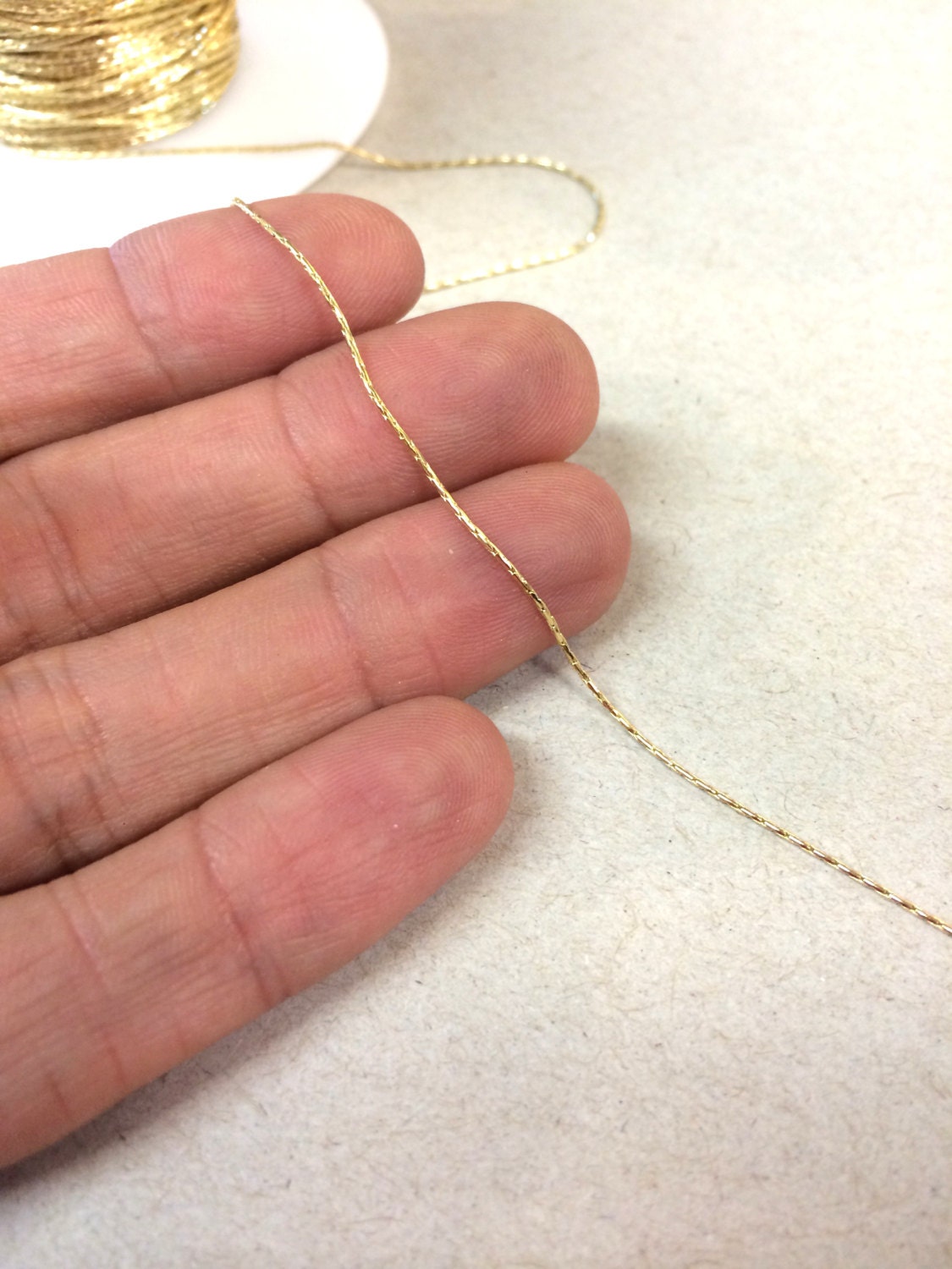 1 Foot Gold Plated Chain Silver Necklace Rose Gold Findings - Etsy