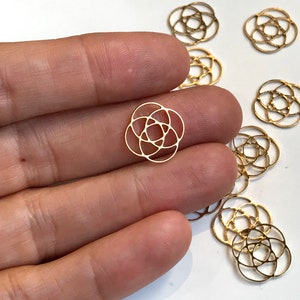 Ikigai Circle Pendant, 2 PCs, SpirItual Jewelry,  Geometric Pendant Jewelry, Laser Cut Jewelry, Wholesale Pendants, Supplies