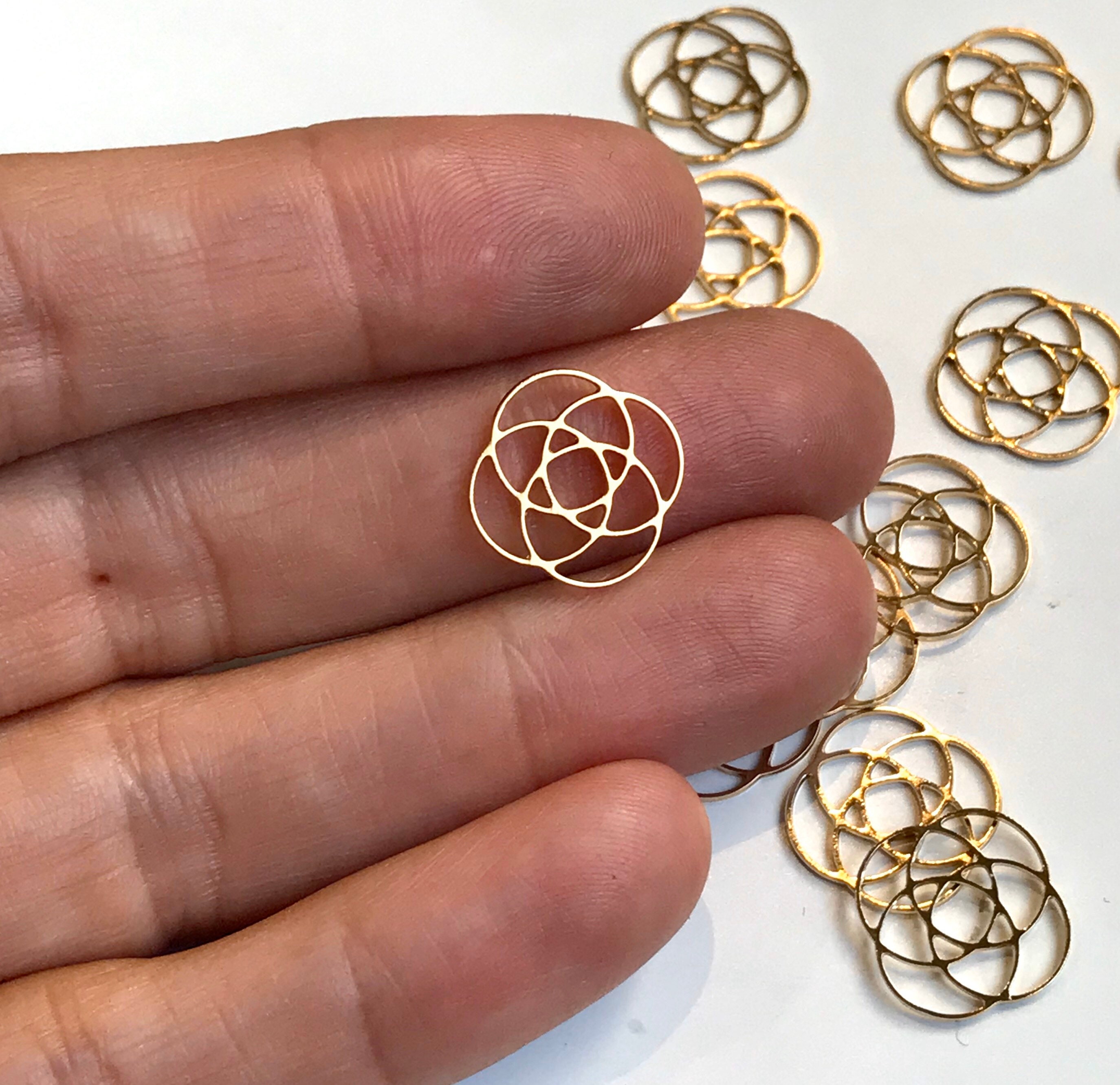 2 Pieces Geometric Charms for Jewelry Making Laser Cut Jewelry