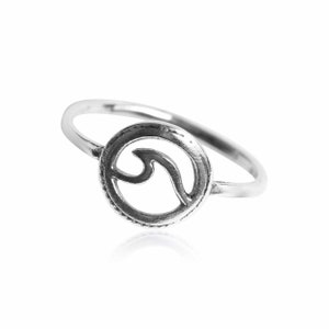 Anillo de ola de plata, banda de onda, anillo de ola de plata, suministros de joyería al por mayor