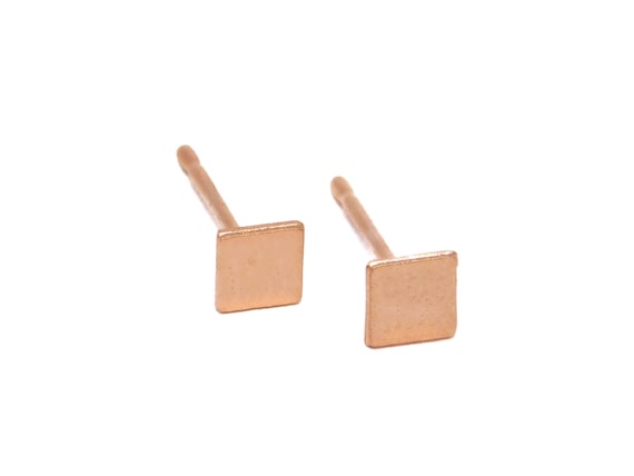 Laser Cut 1 Pair Tiny Square Earring Wholesale Jewelry Gold Square Studs Geometric Jewelry Square Stud Earrings Square Post Earrings