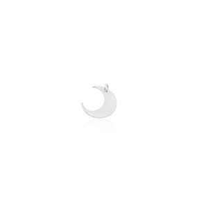 Silver Moon Charm, 2 Pcs, Silver Crescent Moon Charm, Tiny Moon Pendant, Silver Plated Charm, Crescent Moon Findings, Laser Cut Jewelry image 2
