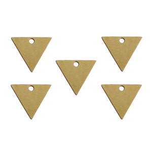 Small Triangle Charms, 5 Pcs, Brass Stamping ,High Quality Geometric Pendant, Stamping Blank Triangle, Laser Cut, Jewelry Making Supplies