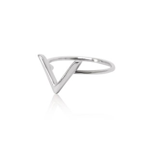 Silver Chevron Ring, 925 Sterling Silver Ring, V Shaped Ring, Silver Trendy Ring, Wholesale Ring, 925 Silver Jewelry, Rings Under 10 Dollars