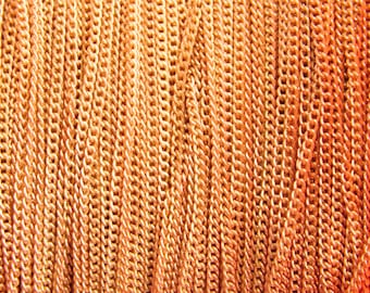 Fine Curb Chain, 1 Foot, Raw Brass Chain, Light Curb Chain, Curb Link Chain, Plated Necklace Chain, Curb Link Bracelet Chain, Jewelry Making