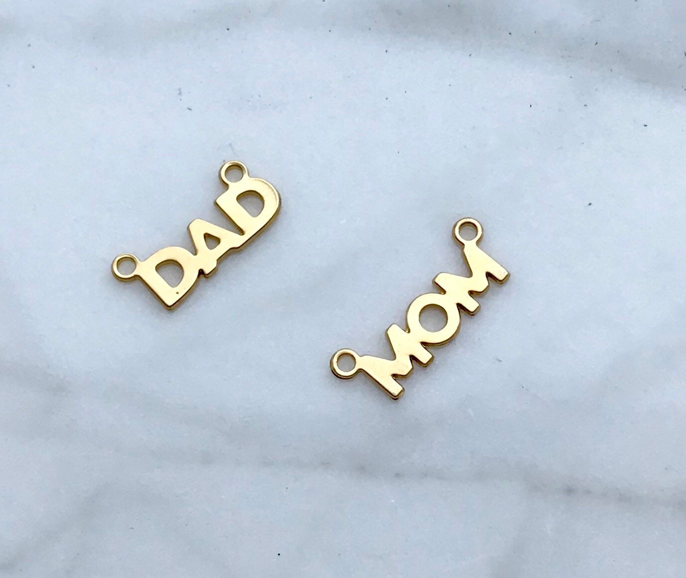 Mom dad gold earrings deals