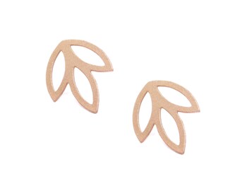 Rose Gold Leaf Earrings, Leaf Stud Earrings, Lotus Leaf Studs, Laser Cut Earrings, Wholesale Findings, Leaf Post Earrings, GoldieSupplies