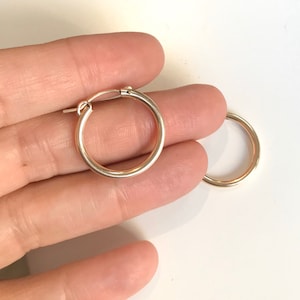 Gold Filled Hoops Earring, 2 mm, 1 PC, Gold filled Findings