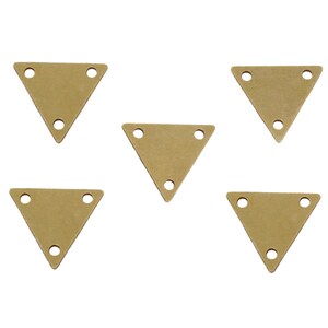 Tiny Triangle Charms, 5 Pcs, Gold Triangle Brass, High Quality Geometric Pendant, Stamping Blank Triangle, Laser Cut, Jewelry Making