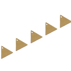 Tiny Triangle Charms, 5 Pcs, Gold Triangle Brass, High Quality Geometric Pendant, Stamping Blank Triangle, Laser Cut, Jewelry Making